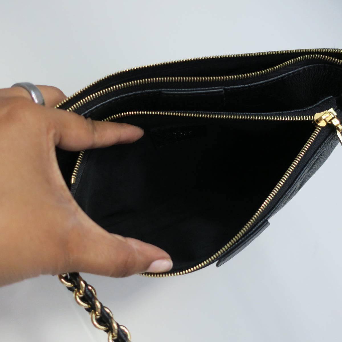 LOUIS VUITTON Black Empreinte Multi Pochette Accessoires
