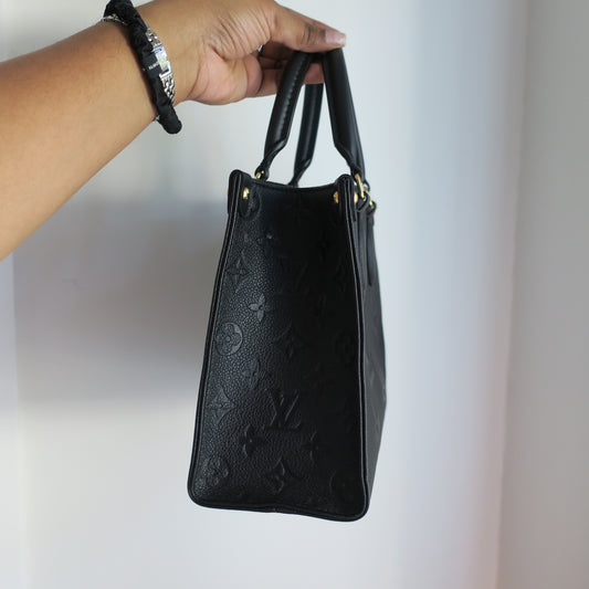 Louis Vuitton OntheGo PM Black Empreinte