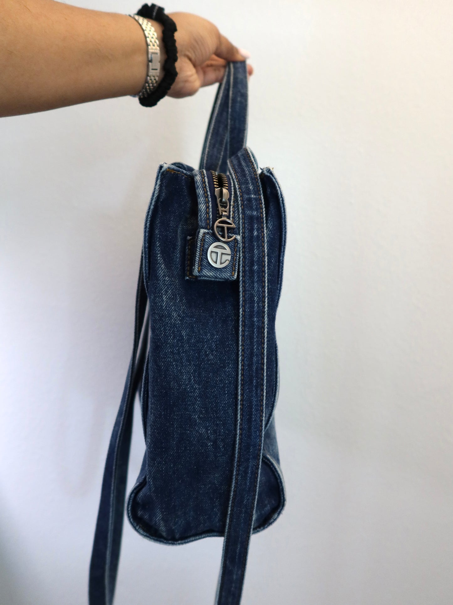 TELFAR Medium Blue Denim Tote Bag