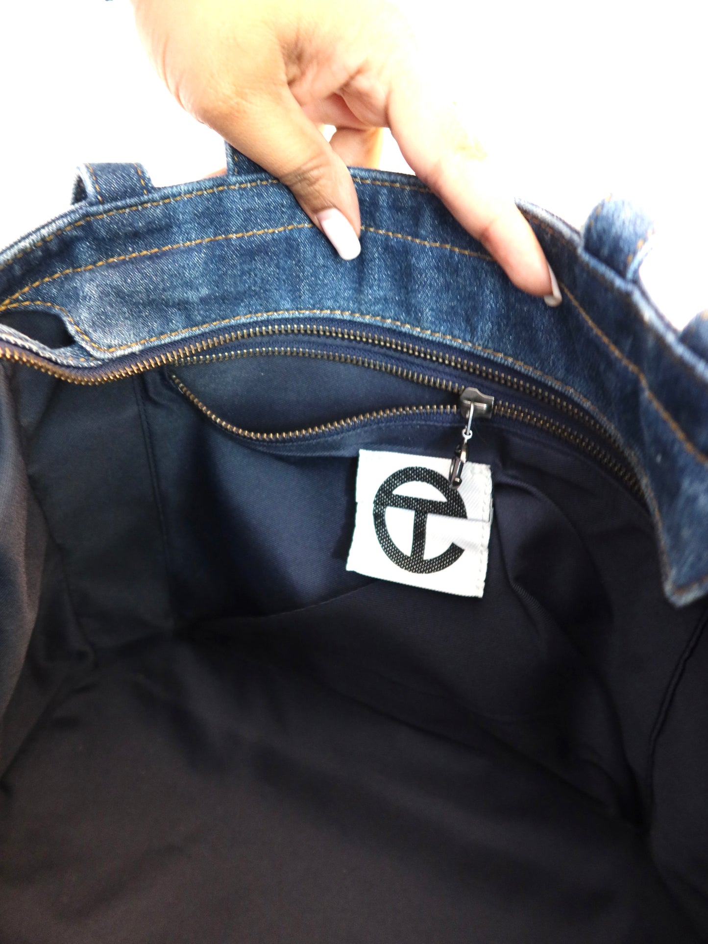 TELFAR Medium Blue Denim Tote Bag