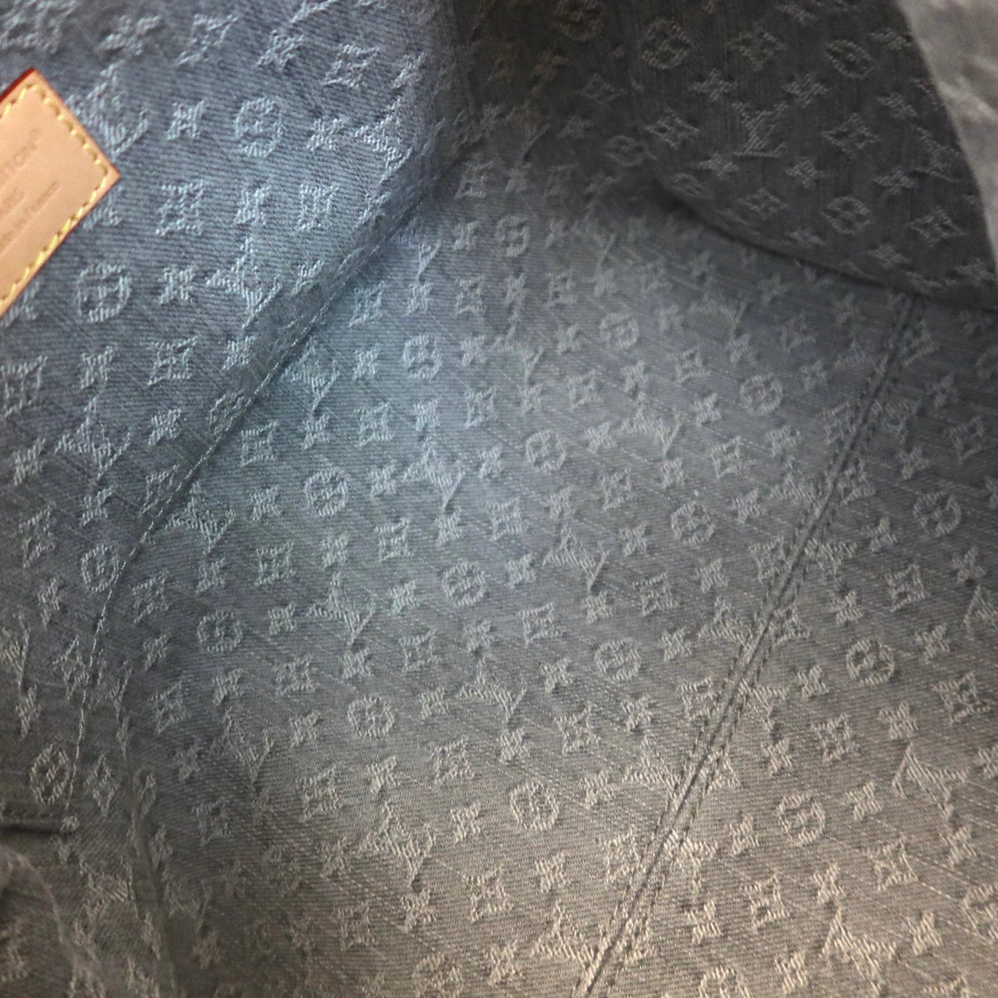 LOUIS VUITTON Washed Grey Denim Soft Speedy 30