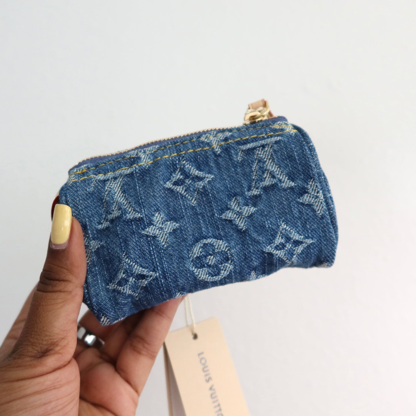 LOUIS VUITTON Blue Denim Trousse Speedy