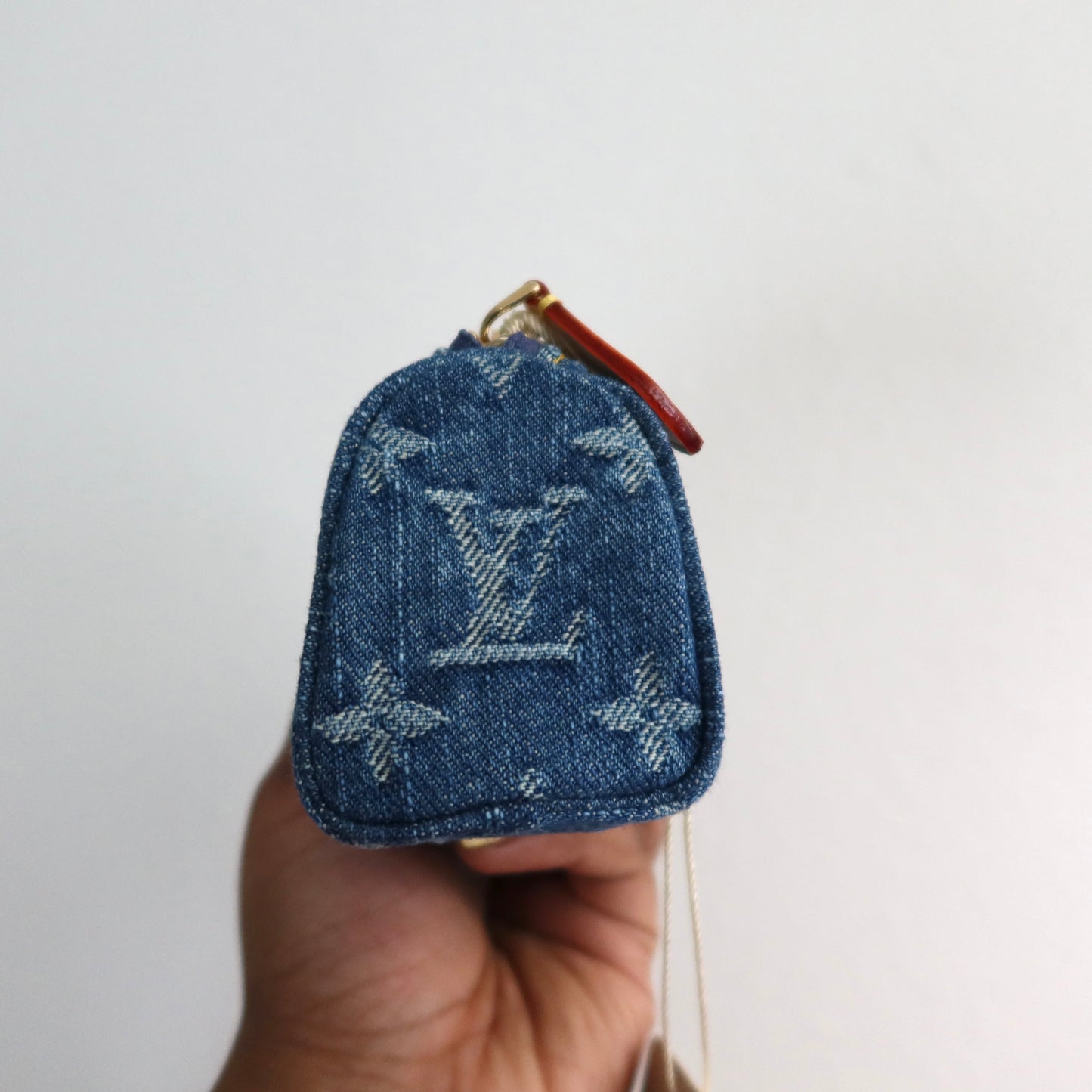 LOUIS VUITTON Blue Denim Trousse Speedy