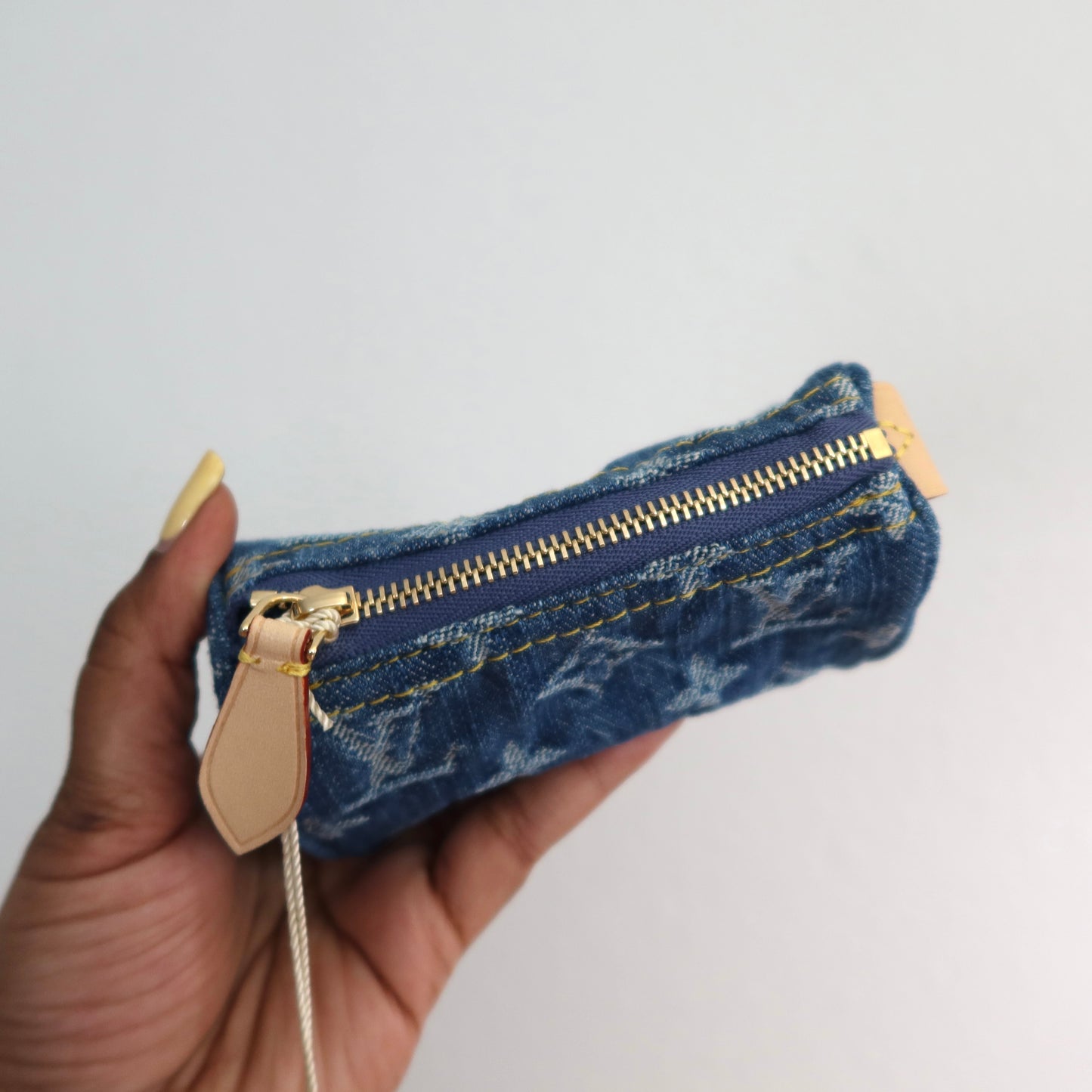 LOUIS VUITTON Blue Denim Trousse Speedy
