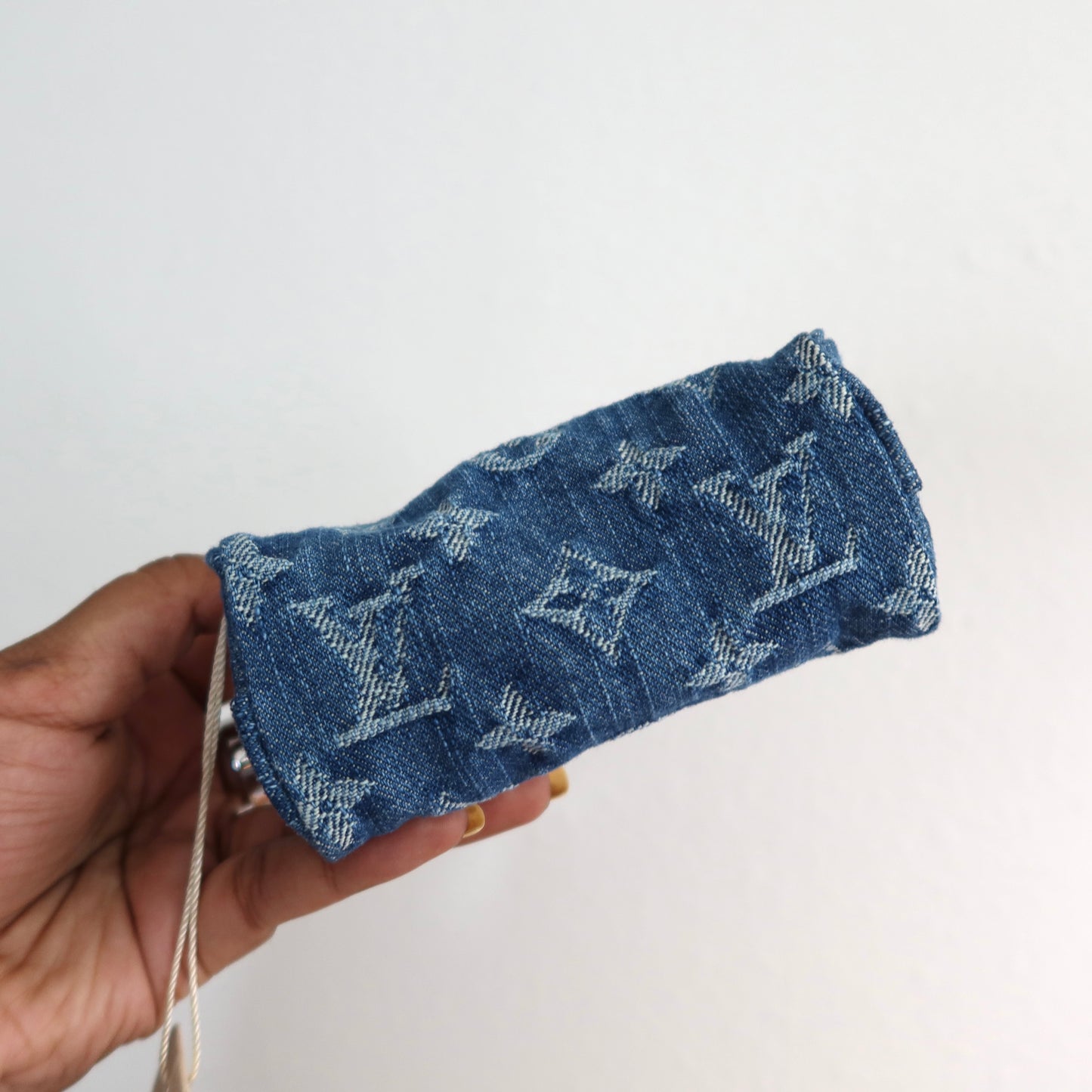 LOUIS VUITTON Blue Denim Trousse Speedy