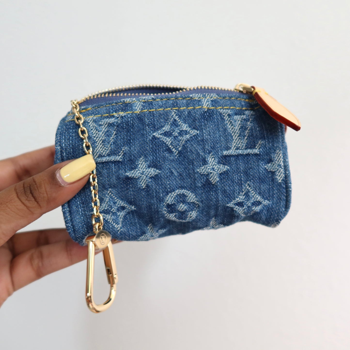 LOUIS VUITTON Blue Denim Trousse Speedy