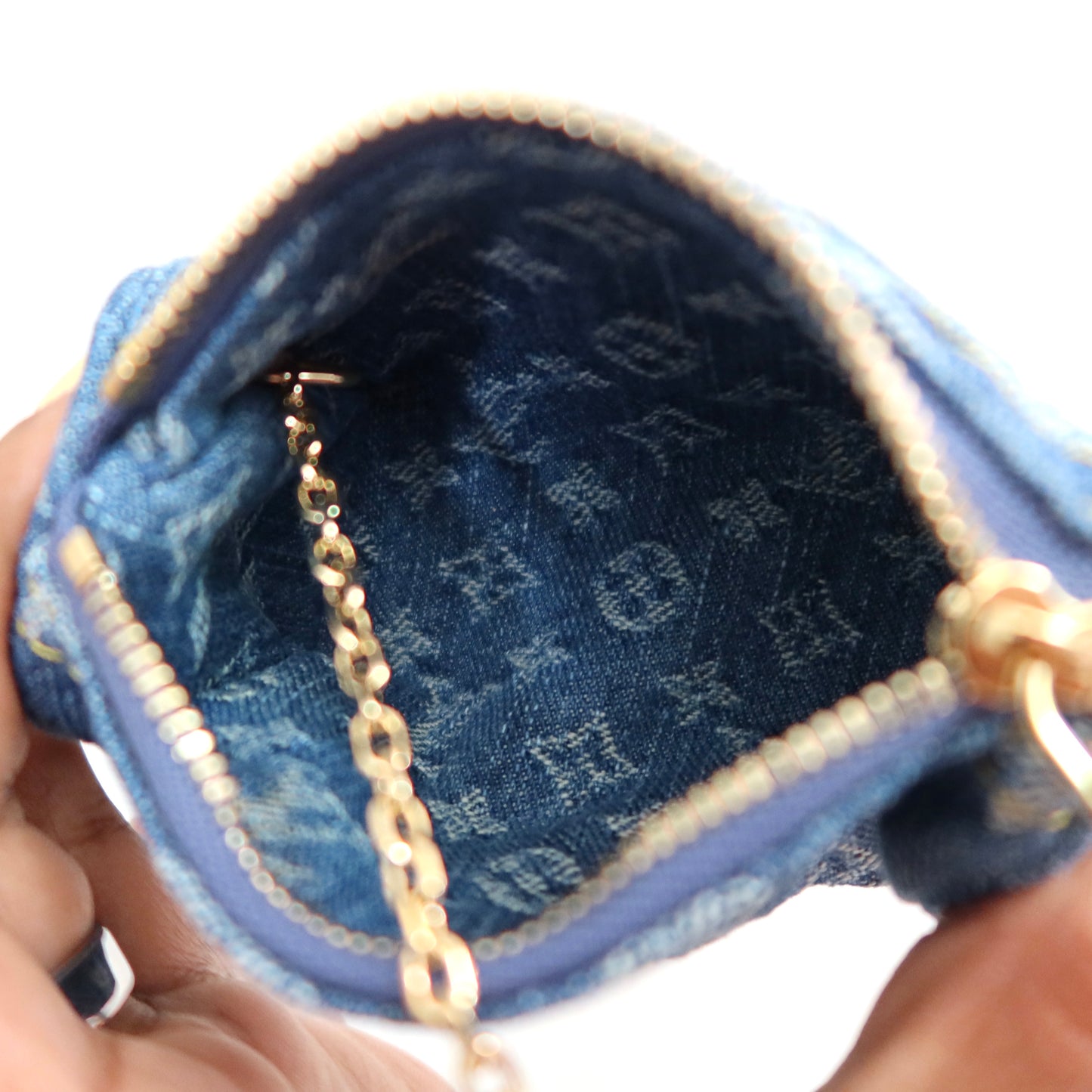 LOUIS VUITTON Blue Denim Trousse Speedy